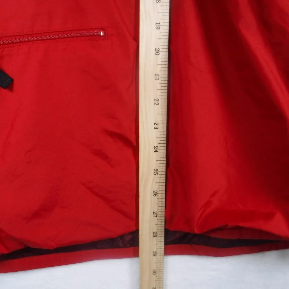 Nike Mens XL Quarter Zip Windbreaker Red Black Mesh Lined Pullover Jacket Hiking